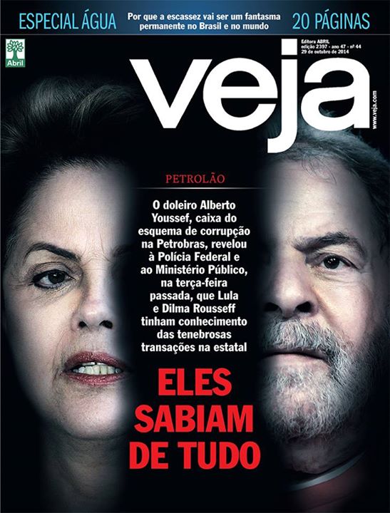 Na TV, Dilma classificou capa como 'terrorismo eleitoral' e prometeu levar caso à Justiça.