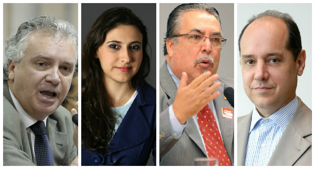 Pela ordem: Aurélio Rios, Veridiana Alimonti, André Barbosa e Eugênio Bucci