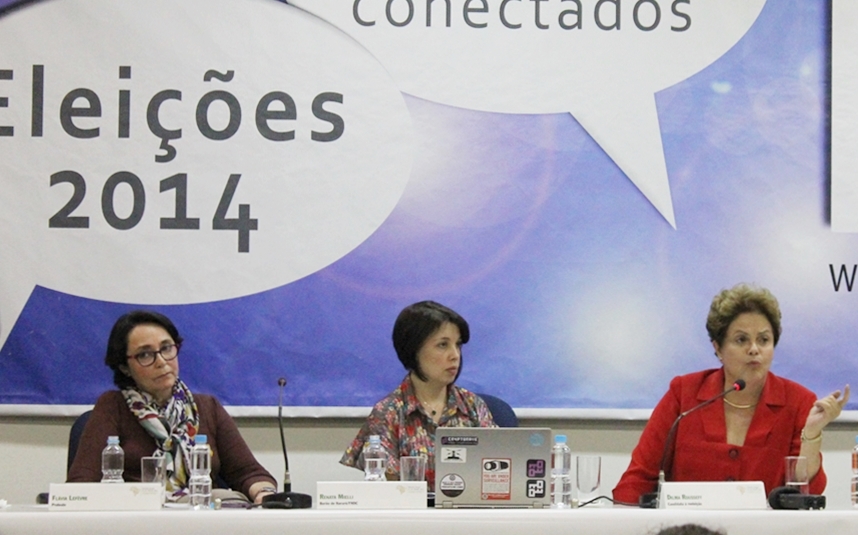 Em debate prévio à eleição de 2014, Dilma Rousseff dialogou com sociedade civil. Foto: Felipe Bianchi/Barão de Itararé