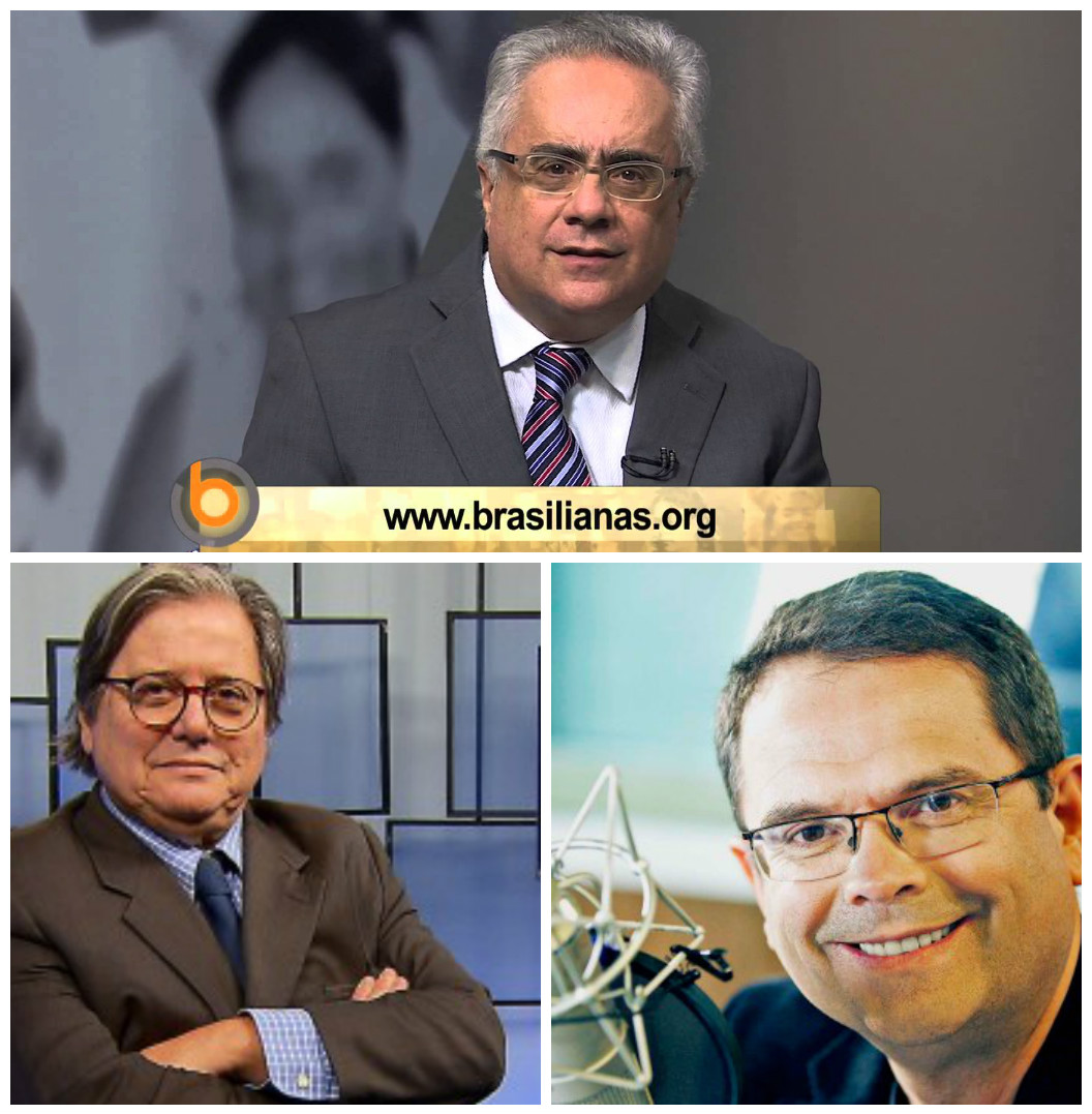 Luis Nassif (acima), Paulo Moreira Leite (à esq.) e Sidney Rezende (à dir.): Ataques aos jornalistas da EBC é ataque à comunicação pública