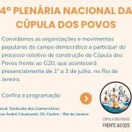 Cúpula dos Povos Frente ao G20: movimentos realizam plenária organizativa no RJ