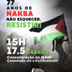 Atos unificados pelos 77 anos da Nakba em todo o Brasil