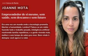 Empreendedor de si mesmo, sem saúde, sem descanso e sem futuro
