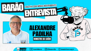 Ministro da Saúde, Alexandre Padilha, fala às mídias independentes