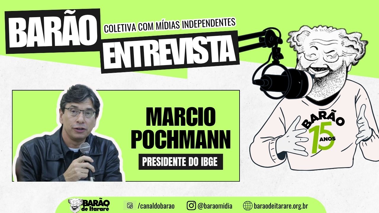 Presidente do IBGE, Marcio Pochmann, fala às mídias alternativas