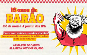 Barão comemora 16 anos e lança campanha de solidariedade no dia 23 de maio, em SP