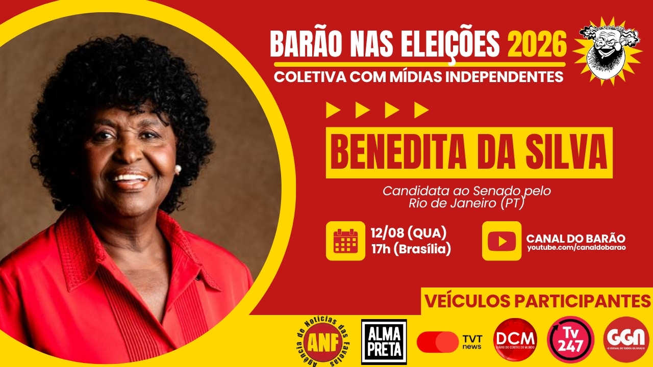 Barão nas Eleições recebe Benedita da Silva, candidata ao Senado pelo Rio de Janeiro, nesta quarta (12)