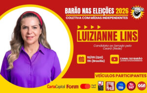 Barão nas Eleições recebe candidata ao Senado pelo Ceará, Luizianne Lins, nesta quinta-feira (10)