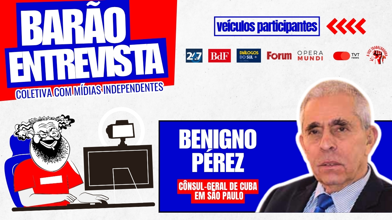 Cônsul-geral de Cuba em São Paulo, Benigno Pérez será entrevistado pela mídia independente